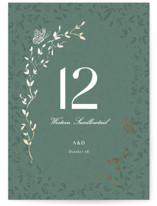 Southern Romance Foil-Pressed Table Numbers
