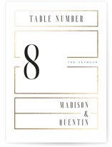 Documentary Foil-Pressed Table Numbers