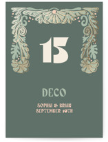 Nouveau Frame Foil-Pressed Table Numbers
