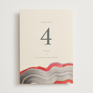 Agate Foil-Pressed Table Numbers