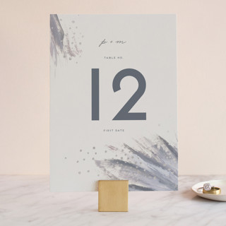 Shimmering Statement Foil-Pressed Wedding Table Nu... | Minted