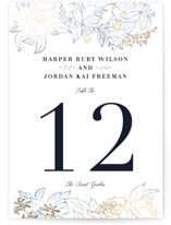 Lush Garden Foil-Pressed Table Numbers