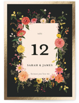 Foil-Pressed Table Numbers