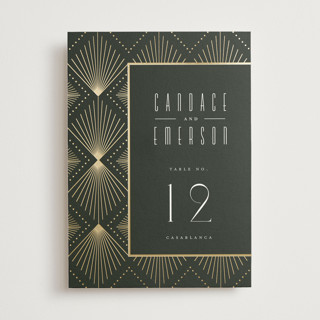 Deco pattern Foil-Pressed Table Numbers