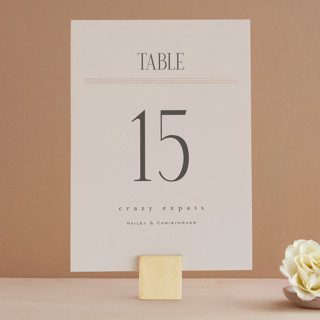 leite creme Foil-Pressed Table Numbers