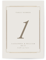 Illusion Foil-Pressed Table Numbers