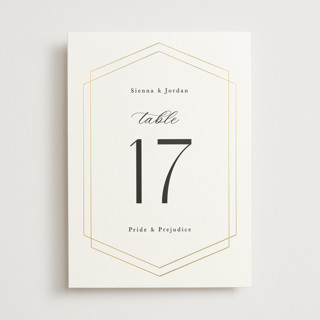 Formally Foil-Pressed Table Numbers
