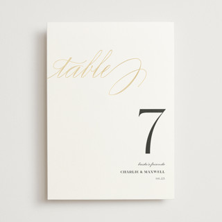 Love Foil-Pressed Table Numbers