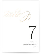 Love Foil-Pressed Table Numbers