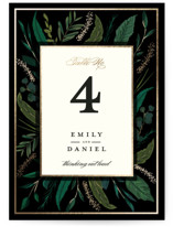 Foil-pressed Table Numbers