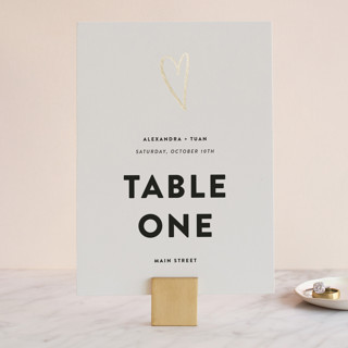 Outline Foil-Pressed Table Numbers