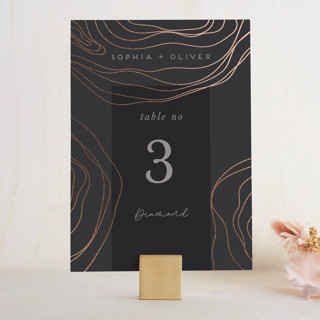 Precious Gems Foil-Pressed Table Numbers