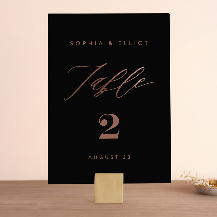 Simple Elegance FoilPressed Table Numbers by Angela Thompson Minted