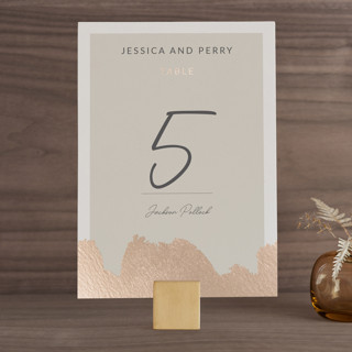 Little Brush Foil-Pressed Table Numbers