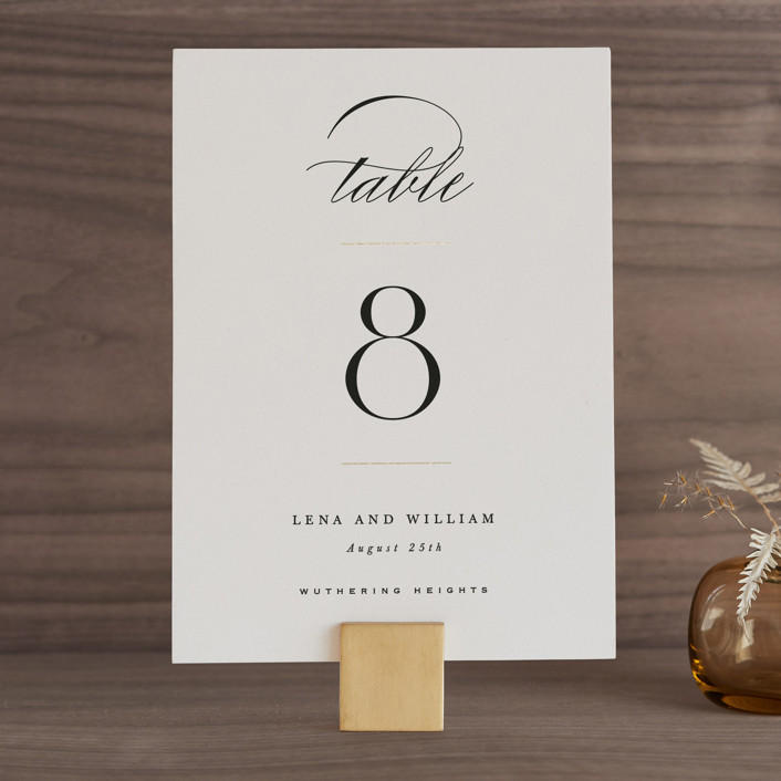 Initially Yours Foil-Pressed Table Numbers by Hooray Creative | Minted
