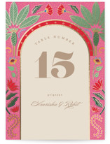 Indian garden Foil-Pressed Table Numbers
