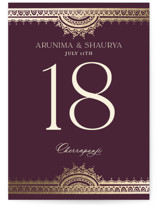 Arunima Foil-Pressed Table Numbers