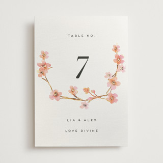 Love Blossom Foil-Pressed Table Numbers