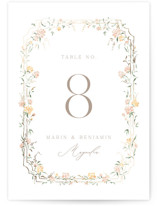 Victorian Trellis Foil-Pressed Table Numbers