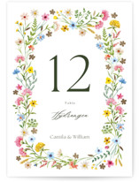 Bright Garden Foil-Pressed Table Numbers