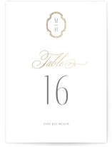 Monatuk Foil-Pressed Table Numbers