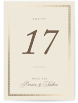 Ahlum Foil-Pressed Table Numbers