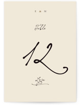 Foil-pressed Table Numbers