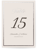 Tux Foil-Pressed Table Numbers
