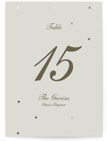 Pearls Foil-Pressed Table Numbers