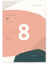 Artful Oneness Foil-Pressed Table Numbers