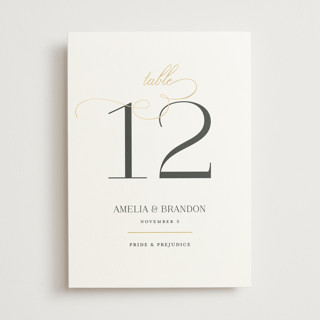 Elegant Flourish Foil-Pressed Table Numbers
