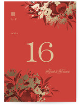 Happiness Foil-Pressed Table Numbers