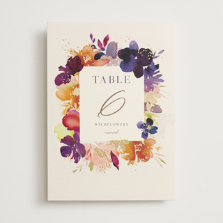 Bouquet Foil-Pressed Table Numbers