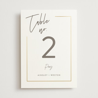 Balanced Foil-Pressed Table Numbers