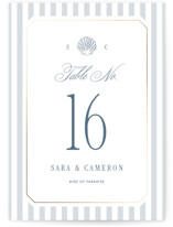 Seashore Foil-Pressed Table Numbers