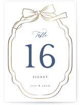 Swan Song Foil-Pressed Table Numbers