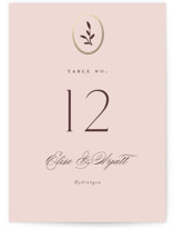 Scallop Monogram Foil-Pressed Table Numbers