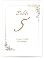 Boho flower crest Foil-Pressed Table Numbers
