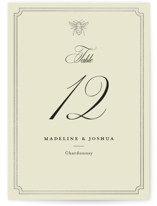 Honeybee Foil-Pressed Table Numbers