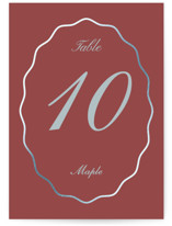 Scallop Frame Foil-Pressed Table Numbers