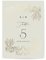 Foil Botanical Frame Foil-Pressed Table Numbers
