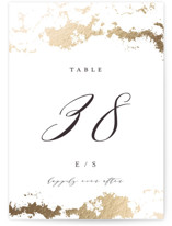 Aerial Foil-Pressed Table Numbers