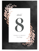 Lux branch Foil-Pressed Table Numbers
