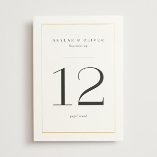 Bianca Foil-Pressed Table Numbers