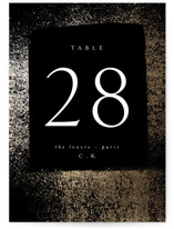 Foil-Pressed Table Numbers