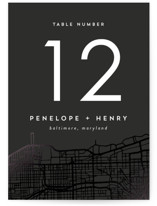 Chicago Foil-Pressed Table Numbers