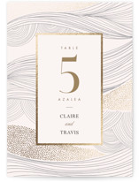 Flowing Stripes Foil-Pressed Table Numbers