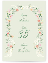 spring draped garland Table Numbers