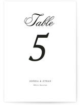 Chic Union Table Numbers