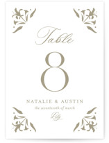 Calia Table Numbers